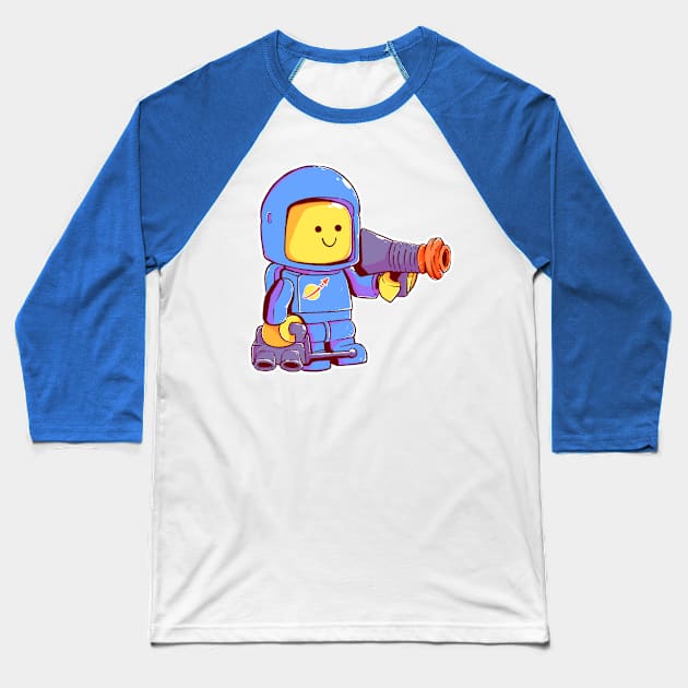 Chibi Spaceman Minifig Baseball T-Shirt by Hojyn